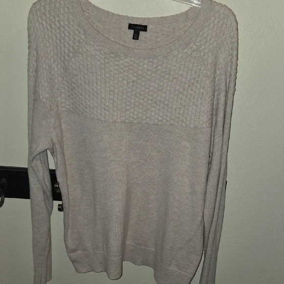 Talbots Beige Textured Knit Pullover - Picture 1 of 3